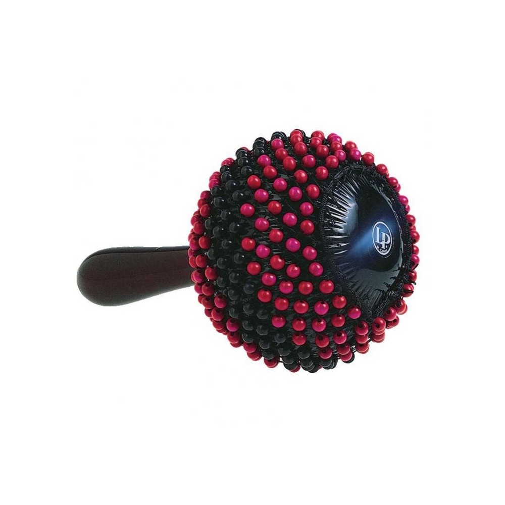 HBKS Wooden Cabasa Pop Hand Shaker With Metal Beaded Chain & Cylinder Percussion