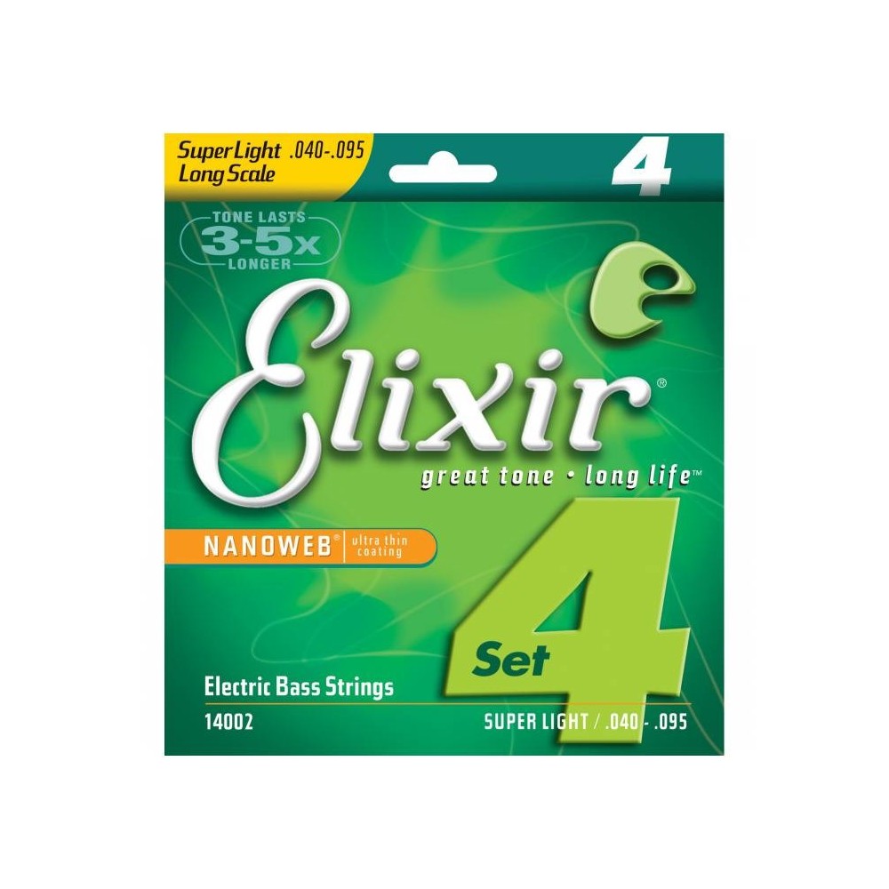 Por el contrario Interpretación Enorme Elixir Juego Bajo 4 Cuerdas (40-95)